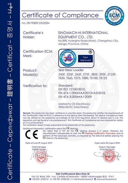 Certificado CE (Europa)